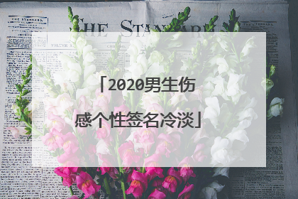 2020男生伤感个性签名冷淡