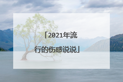2021年流行的伤感说说
