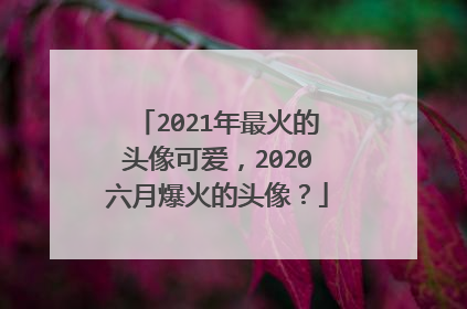 2021年最火的头像可爱，2020六月爆火的头像？