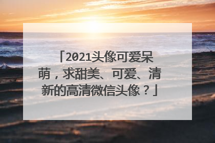 2021头像可爱呆萌，求甜美、可爱、清新的高清微信头像？