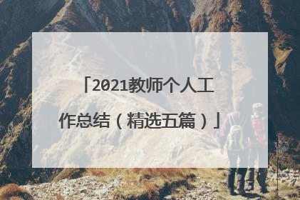 2021教师个人工作总结(精选五篇)