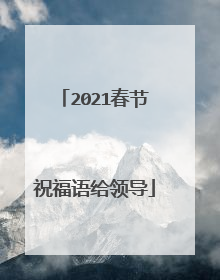 2021春节祝福语给领导