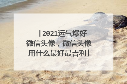 2021运气爆好微信头像，微信头像用什么最好最吉利
