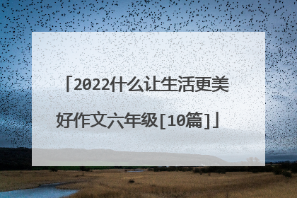 2022什么让生活更美好作文六年级[10篇]
