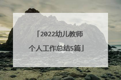 2022幼儿教师个人工作总结5篇
