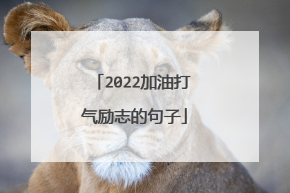 2022加油打气励志的句子