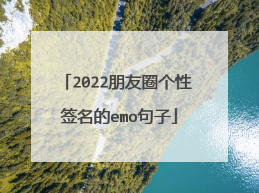 2022朋友圈个性签名的emo句子
