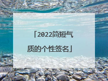2022简短气质的个性签名