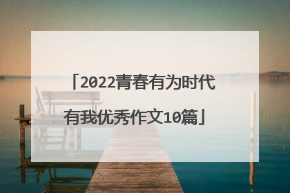 2022青春有为时代有我优秀作文10篇