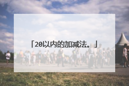20以内的加减法。