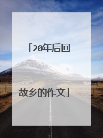 20年后回故乡的作文