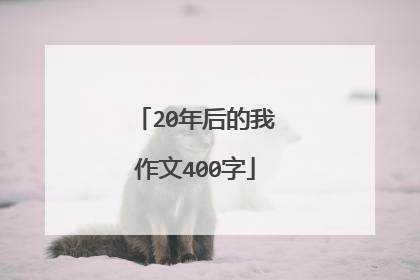 20年后的我作文400字