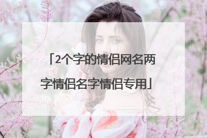2个字的情侣网名两字情侣名字情侣专用