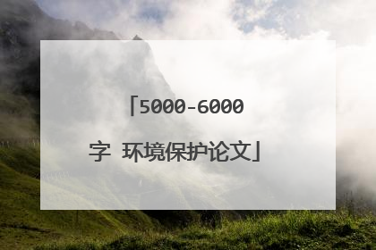5000-6000字 环境保护论文