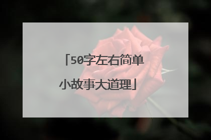 50字左右简单小故事大道理
