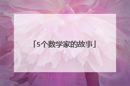 5个数学家的故事