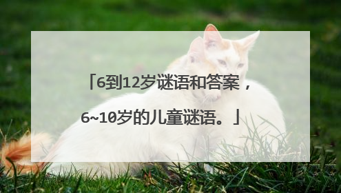 6到12岁谜语和答案，6~10岁的儿童谜语。