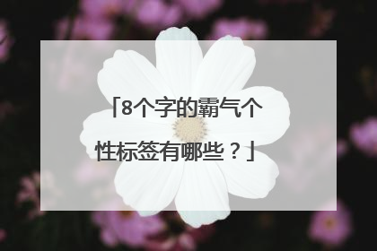 8个字的霸气个性标签有哪些？