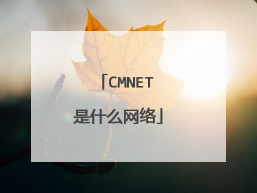 CMNET是什么网络
