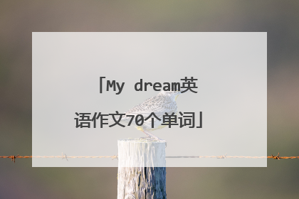 My dream英语作文70个单词
