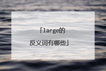 large的反义词有哪些