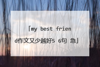 my best friend作文又少越好5 6句 急