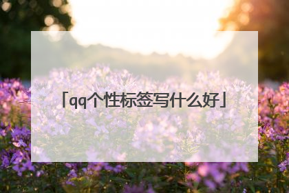 qq个性标签写什么好