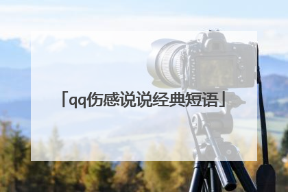 qq伤感说说经典短语