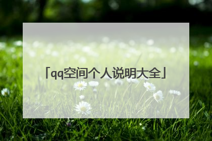 qq空间个人说明大全