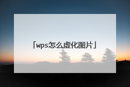 wps怎么虚化图片