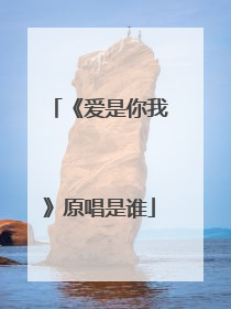 《爱是你我》原唱是谁