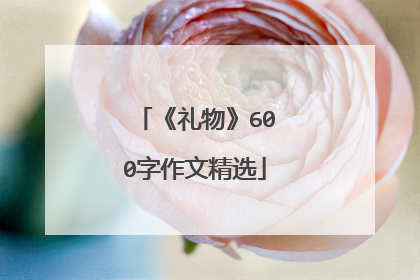 《礼物》600字作文精选