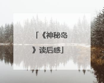 《神秘岛》读后感