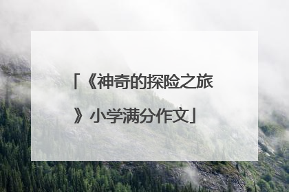 《神奇的探险之旅》小学满分作文
