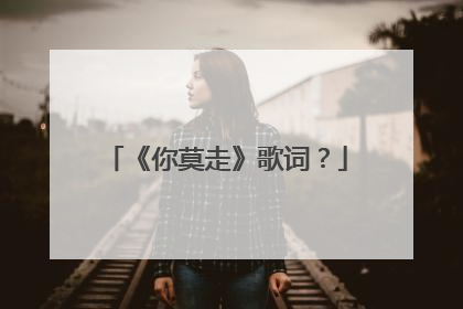 《你莫走》歌词?