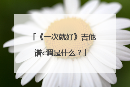 《一次就好》吉他谱c调是什么？