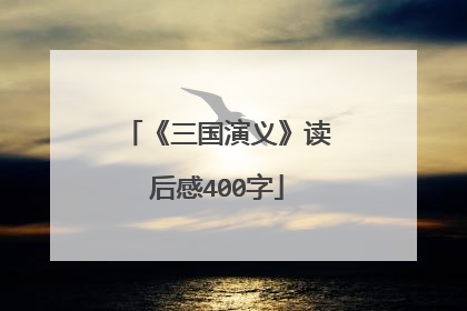 《三国演义》读后感400字
