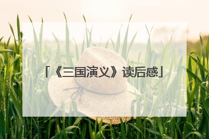 《三国演义》读后感
