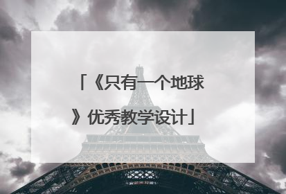 《只有一个地球》优秀教学设计
