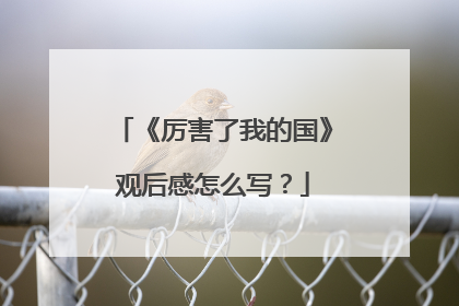 《厉害了我的国》观后感怎么写？