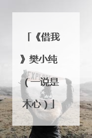 《借我》樊小纯（一说是木心）