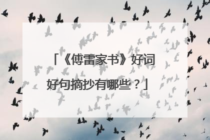 《傅雷家书》好词好句摘抄有哪些?