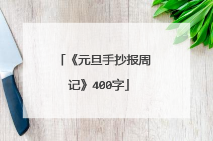 《元旦手抄报周记》400字