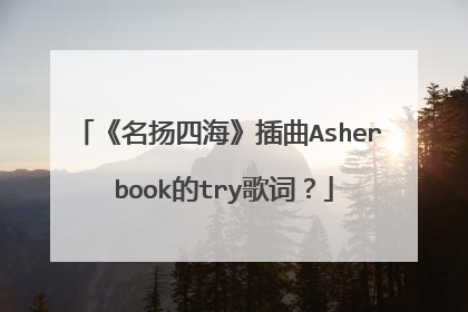《名扬四海》插曲Asher book的try歌词？