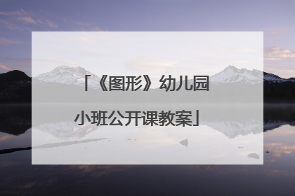 《图形》幼儿园小班公开课教案