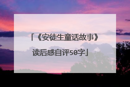 《安徒生童话故事》读后感自评50字