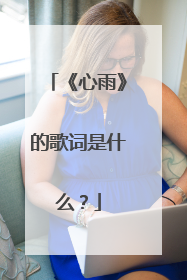 《心雨》的歌词是什么？