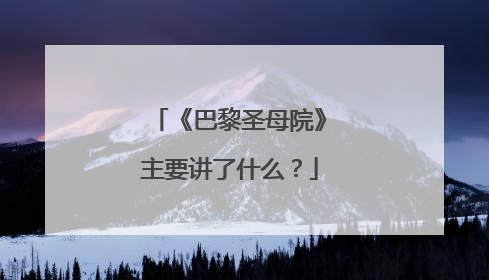 《巴黎圣母院》主要讲了什么?