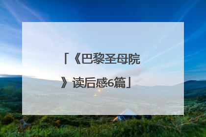 《巴黎圣母院》读后感6篇