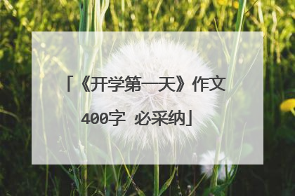 《开学第一天》作文400字 必采纳